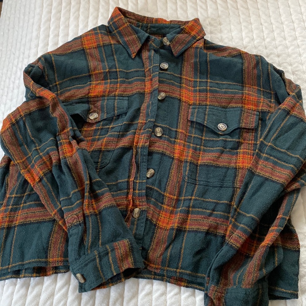 American Eagle Cropped flannel